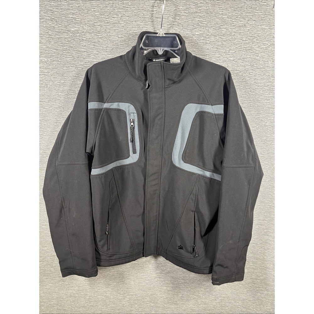 SNOZU PERFORMANCE Men's Black Zip Fleece‎ Lined Soft Shell Jacket Size 18/20
